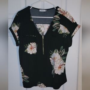 Ricki's Black and Gray Textured Top